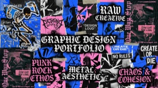 Moodboard punk / metal — direction artistique